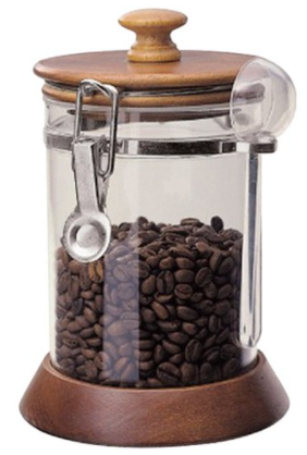 커피머신 액세서리 : 코맥 나무아크릴밀폐용기 750ml