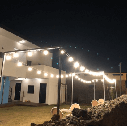 파티라이트 방수 LED 램프 포함 스트링 캠핑 카페 야외 조명