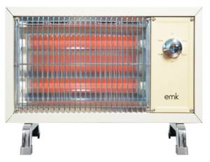 EMK 감성 레트로 가정용 전기히터 온풍기, 베이지, EQH-S1612
