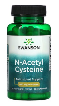 노안 눈 영양제 : 스완슨 N-아세틸 시스테인 항산화 지원 600 mg 100 캡슐, 1팩, 100정